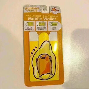 NWT Gudetama 3-in-1 mobile wallet pocket for phones